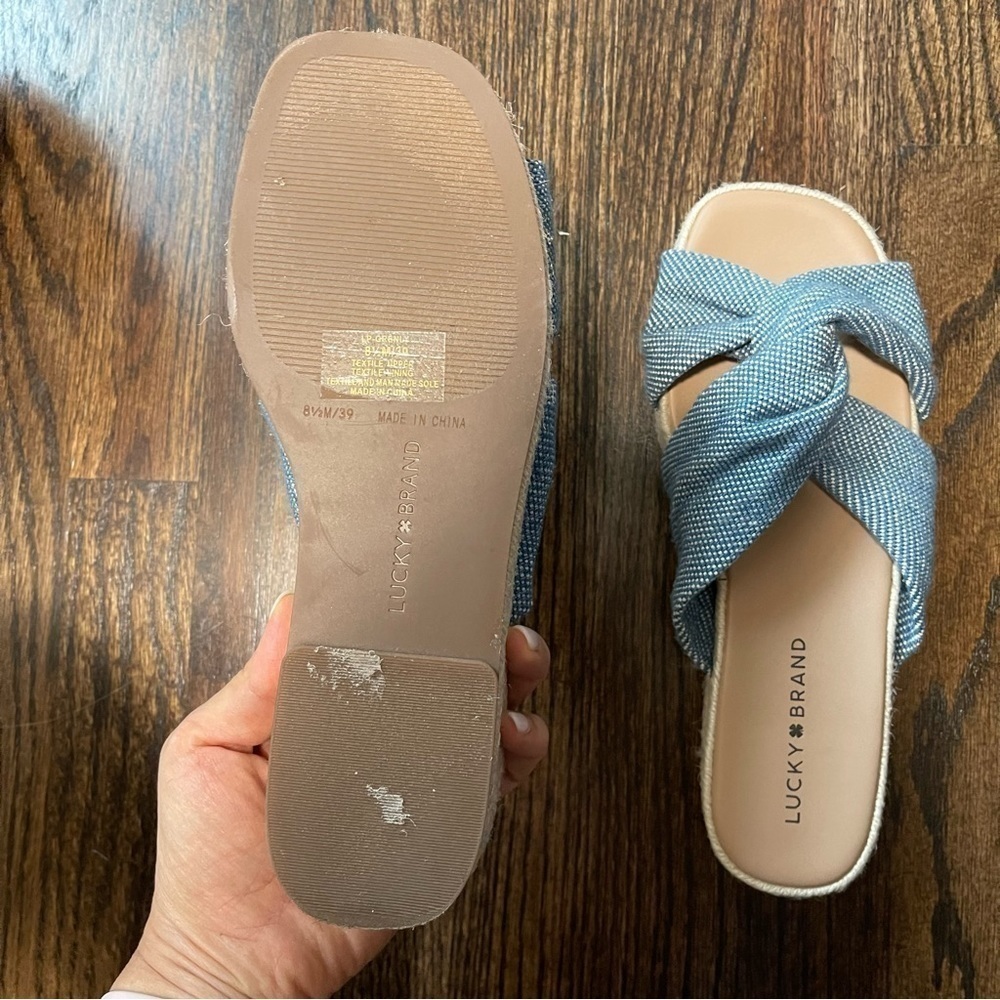 New Lucky brand platform denim sandals - Picture 3 of 6